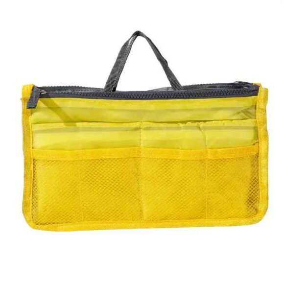 Handbag Organizer/ Purse Insert /Cosmetic Tote/ Yellow - Designer Bags - NWT - Picture 3 of 10